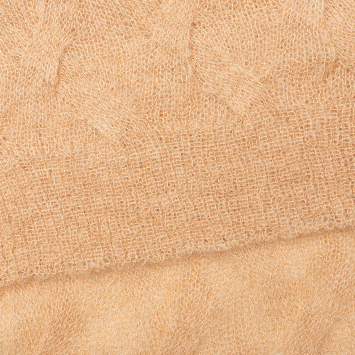 Loose Knit Cross Cable - Sand