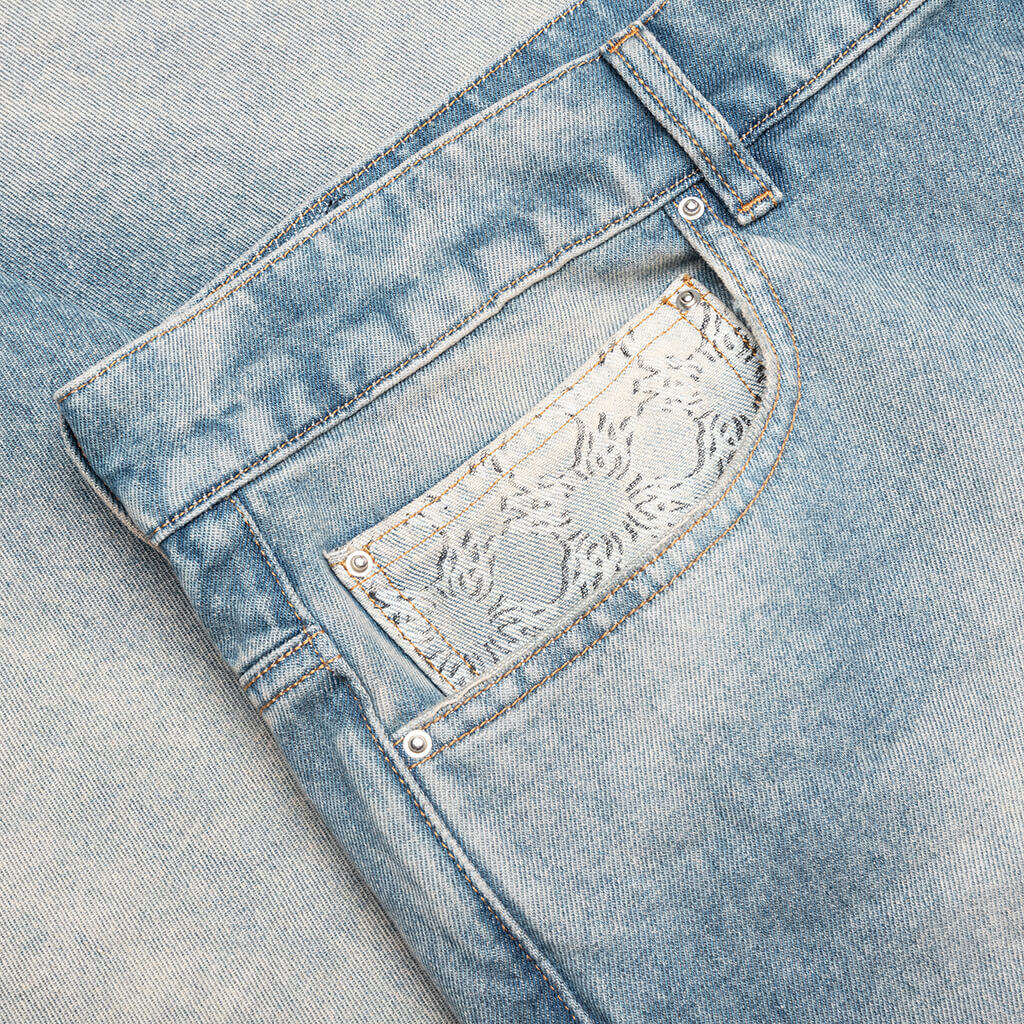 MA Quad Cuff Straight Jean - Antique Indigo