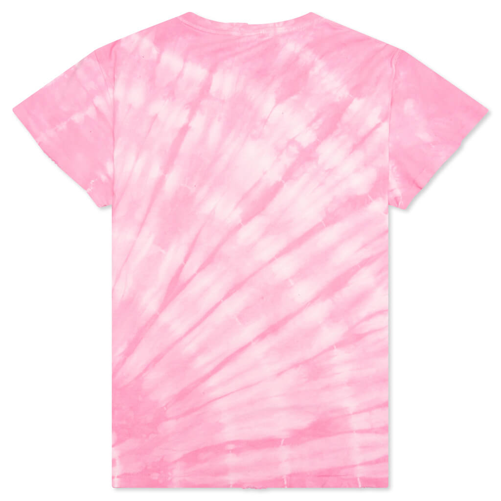 I Survived The Rolling Stones Crew Tee - Pink Tie Dye
