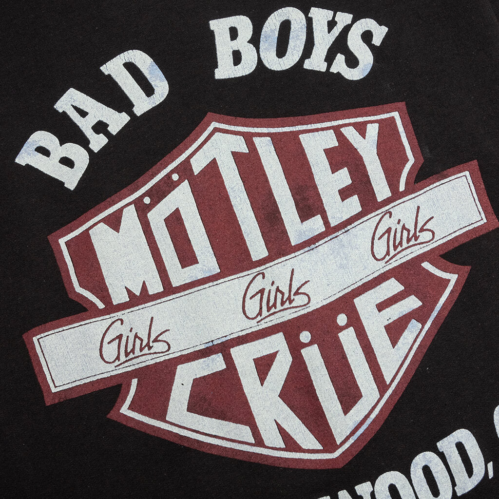 Motley Crue Girls Crew Fleece - Coal Pigment
