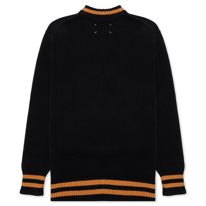Stripped Pullover - Navy/Orange Stripes