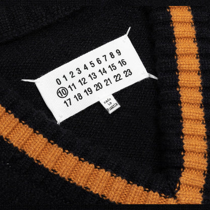 Stripped Pullover - Navy/Orange Stripes
