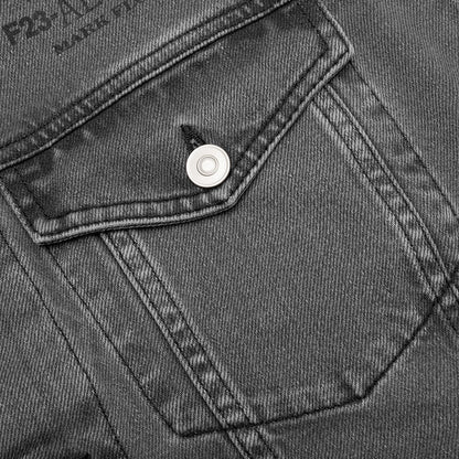 Mark Flood Square Denim Jacket - Washed Black