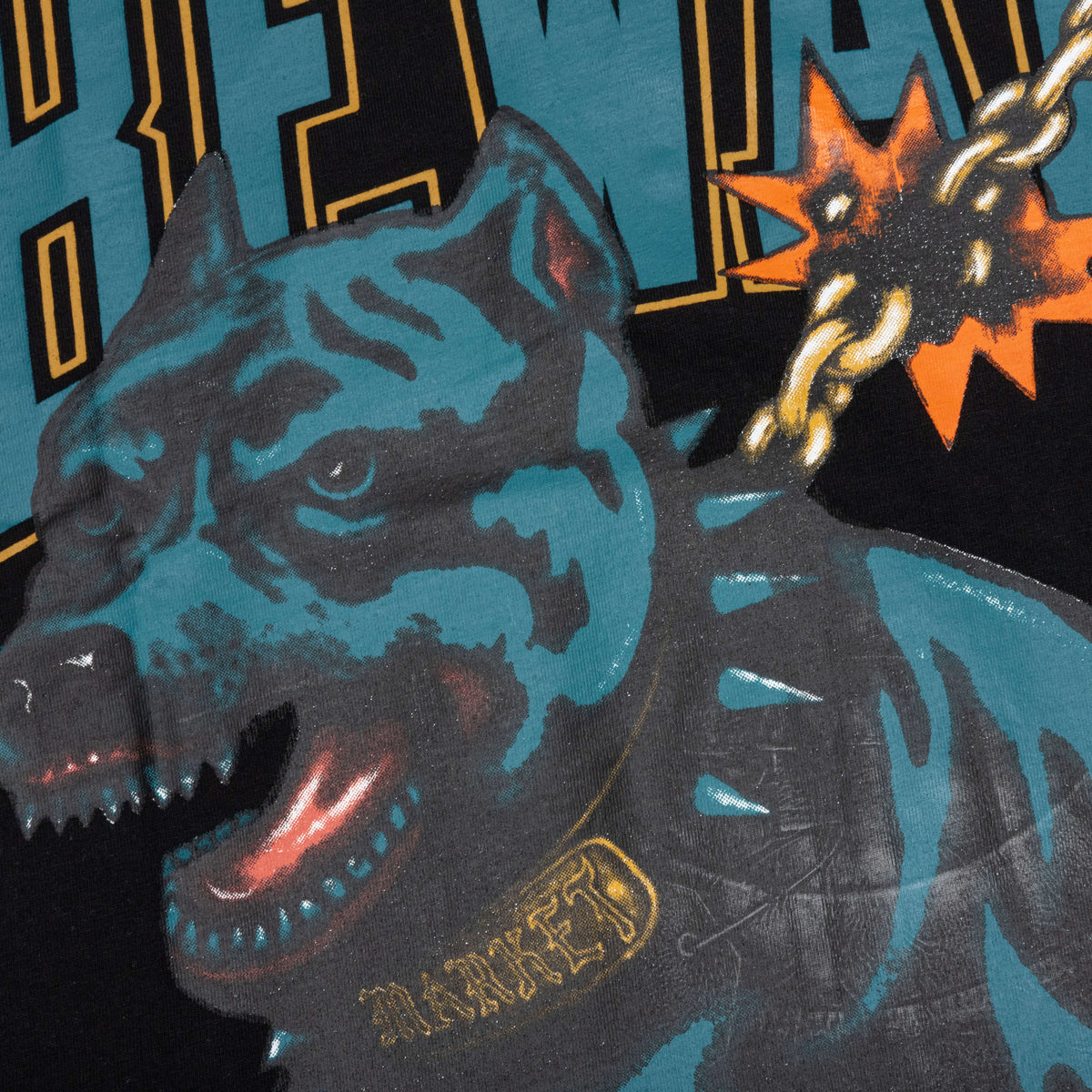 Beware of Dog Washed T-Shirt - Black