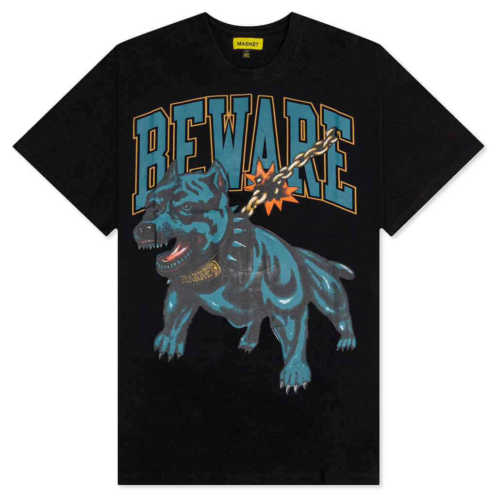 Beware of Dog Washed T-Shirt - Black