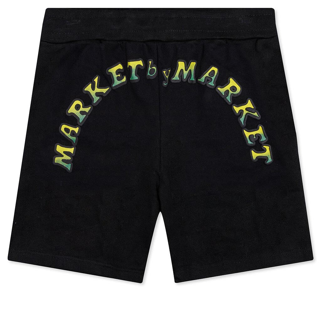 Cali Lock Gradient Sweatshorts - Black 