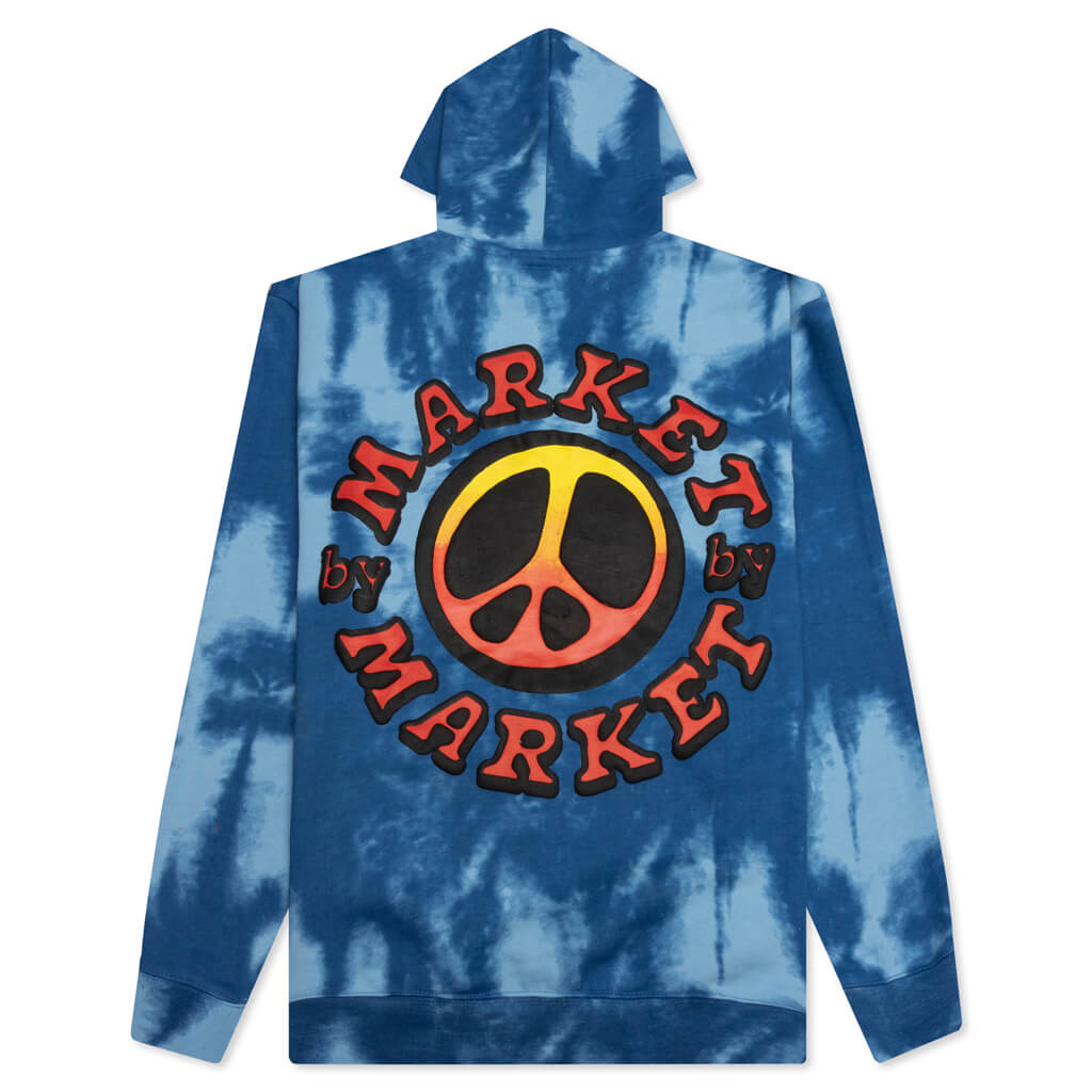 Cali Lock Gradient Tie-Dye Hoodie - Blue