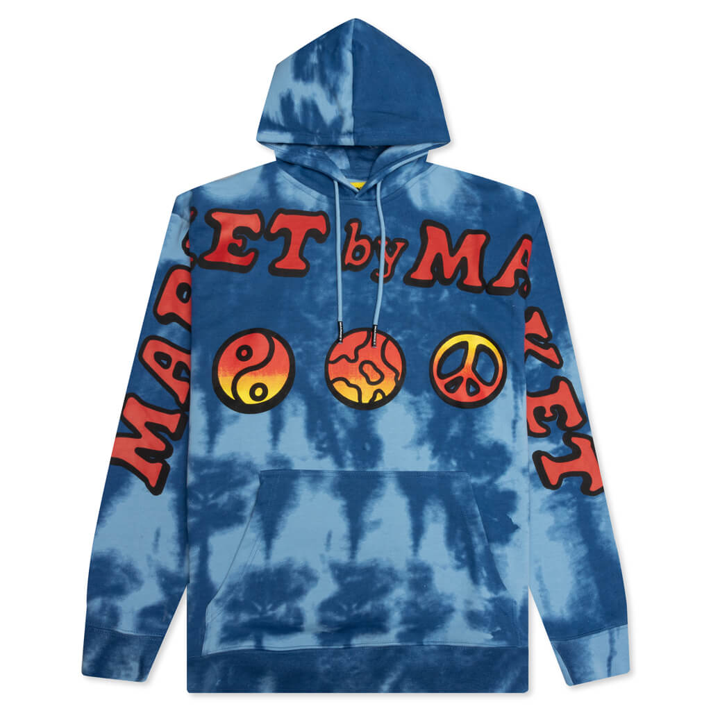 Cali Lock Gradient Tie-Dye Hoodie - Blue