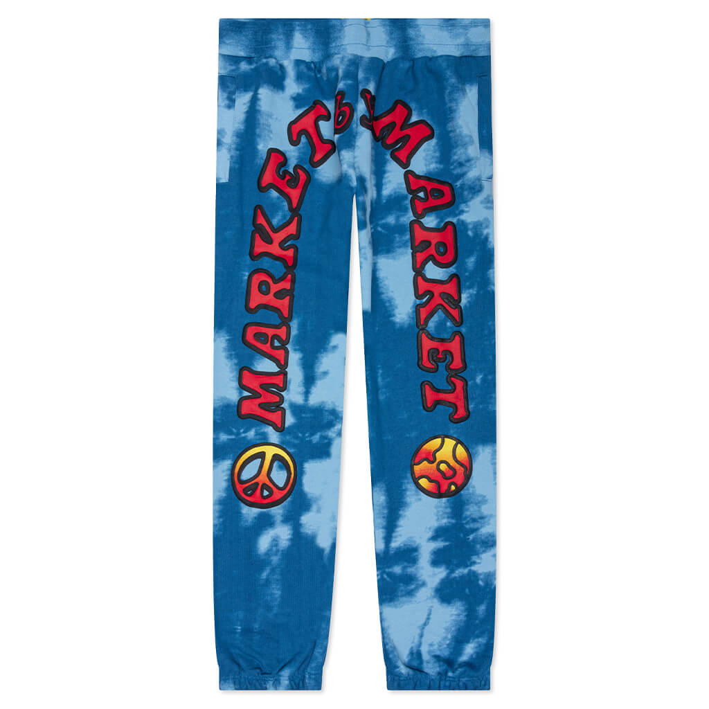 Cali Lock Gradient Tie-Dye Sweatpants - Blue