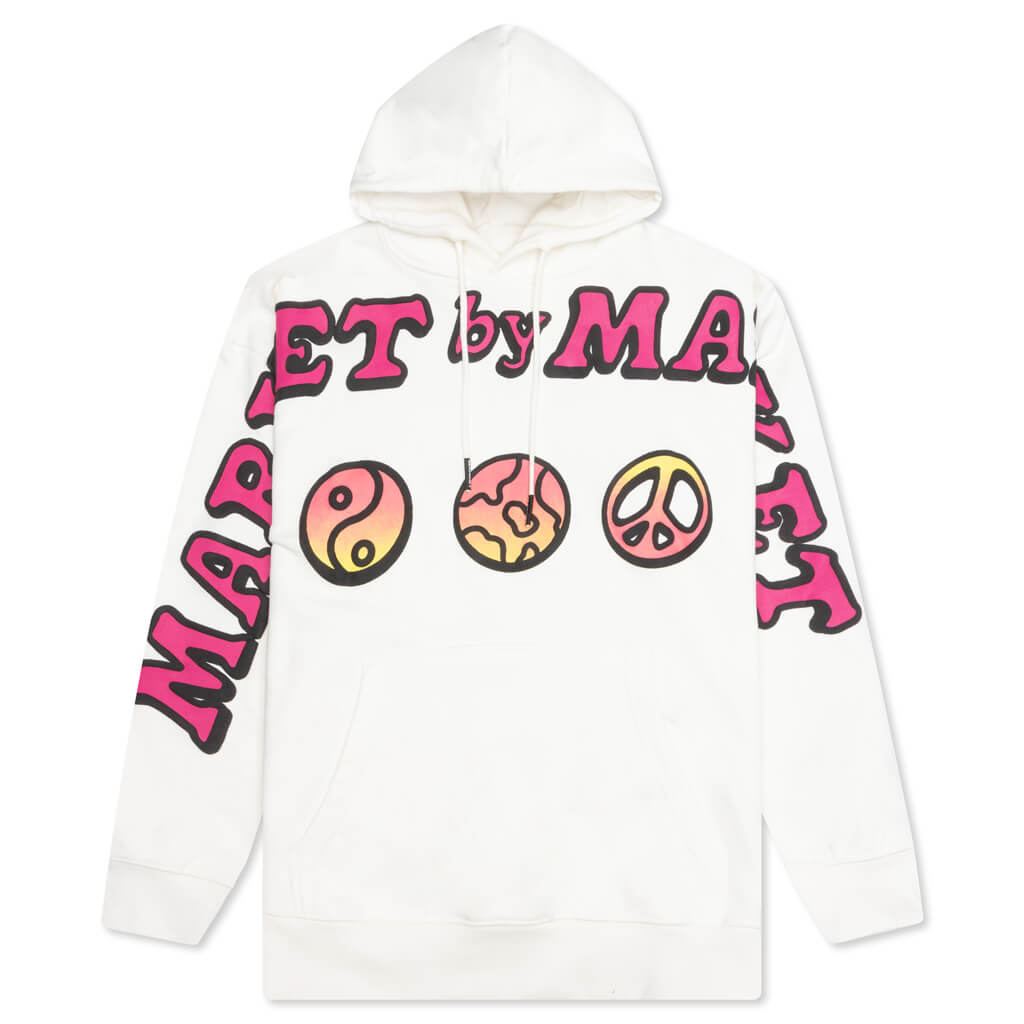 Cali Lock Peace Hoodie - Cream