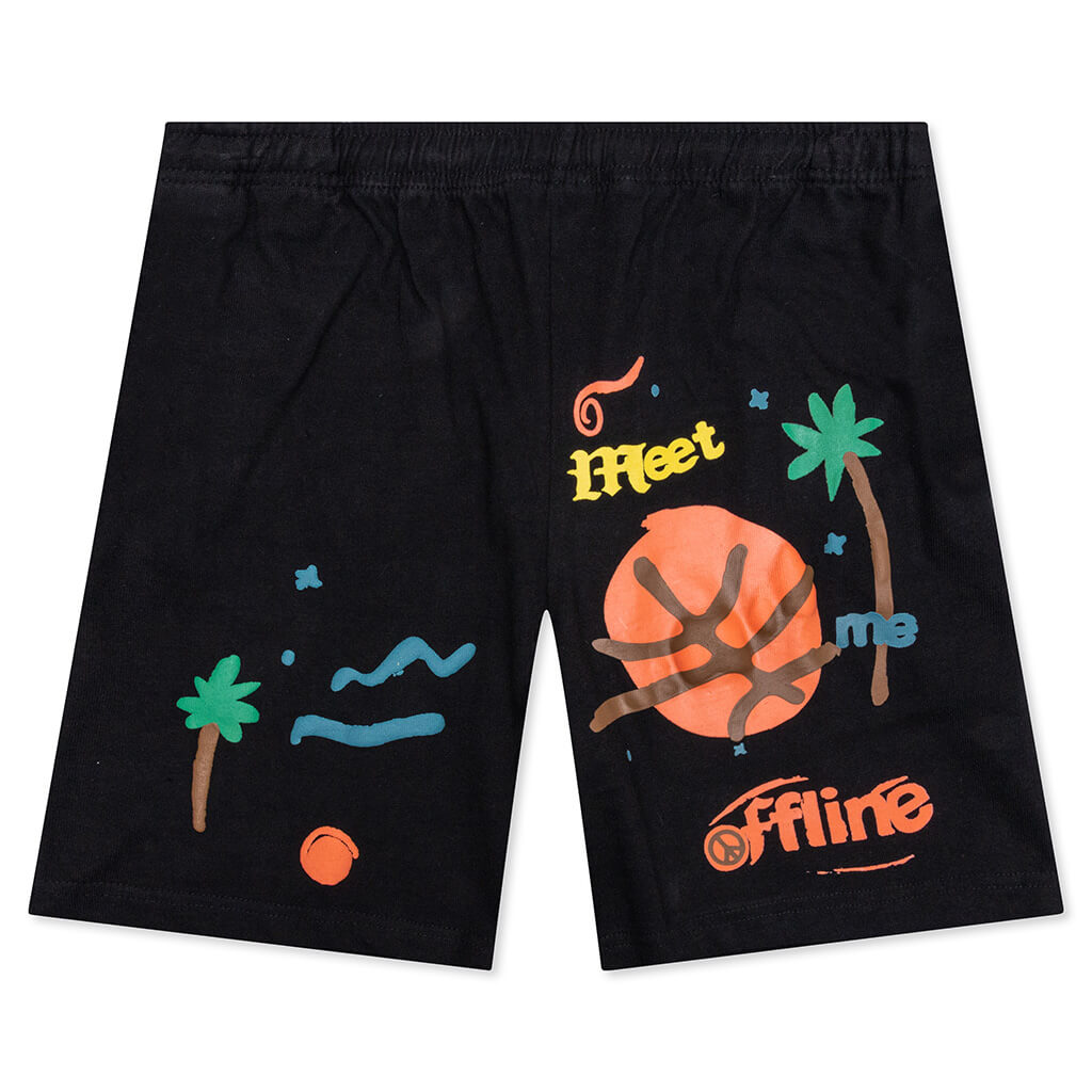Meet Me Offline Shorts - Black