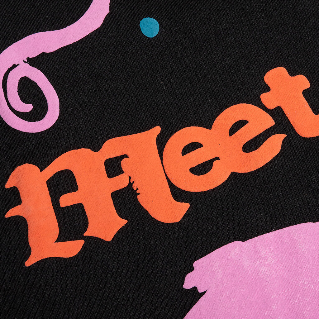 Meet me Offline Long-sleeve T-Shirt - Black