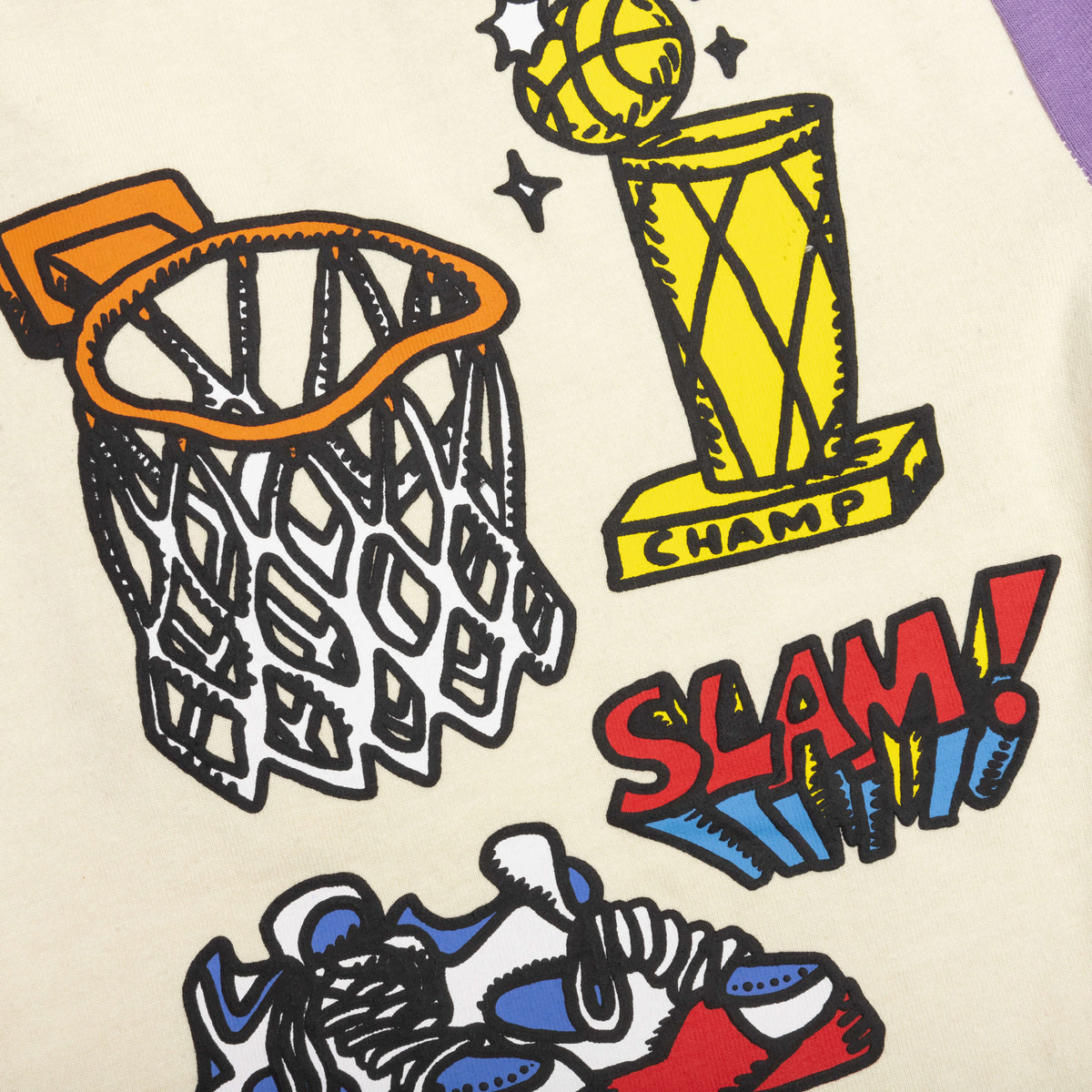 Memorabilia Shorts - White/Purple