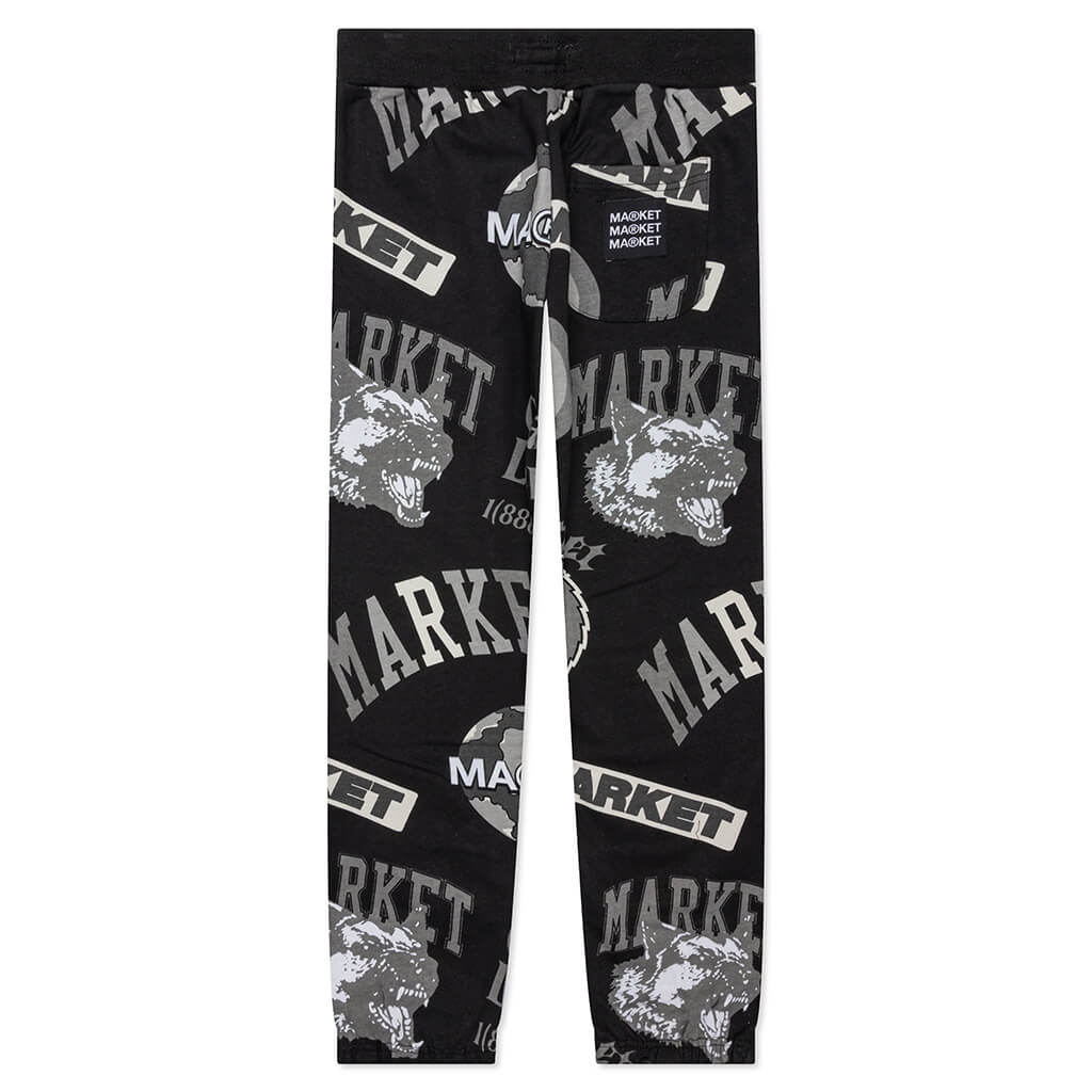 Monogram Grayscale Sweatpants - Black