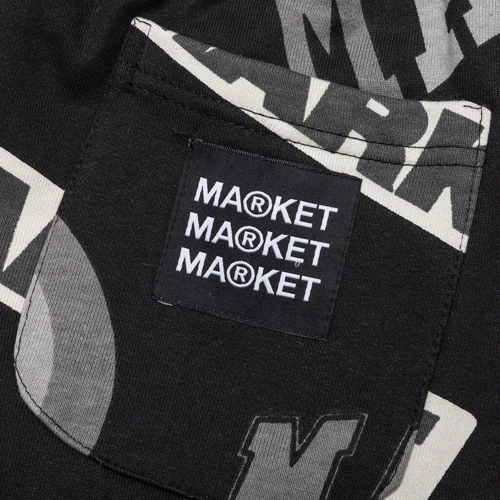 Monogram Grayscale Sweatpants - Black