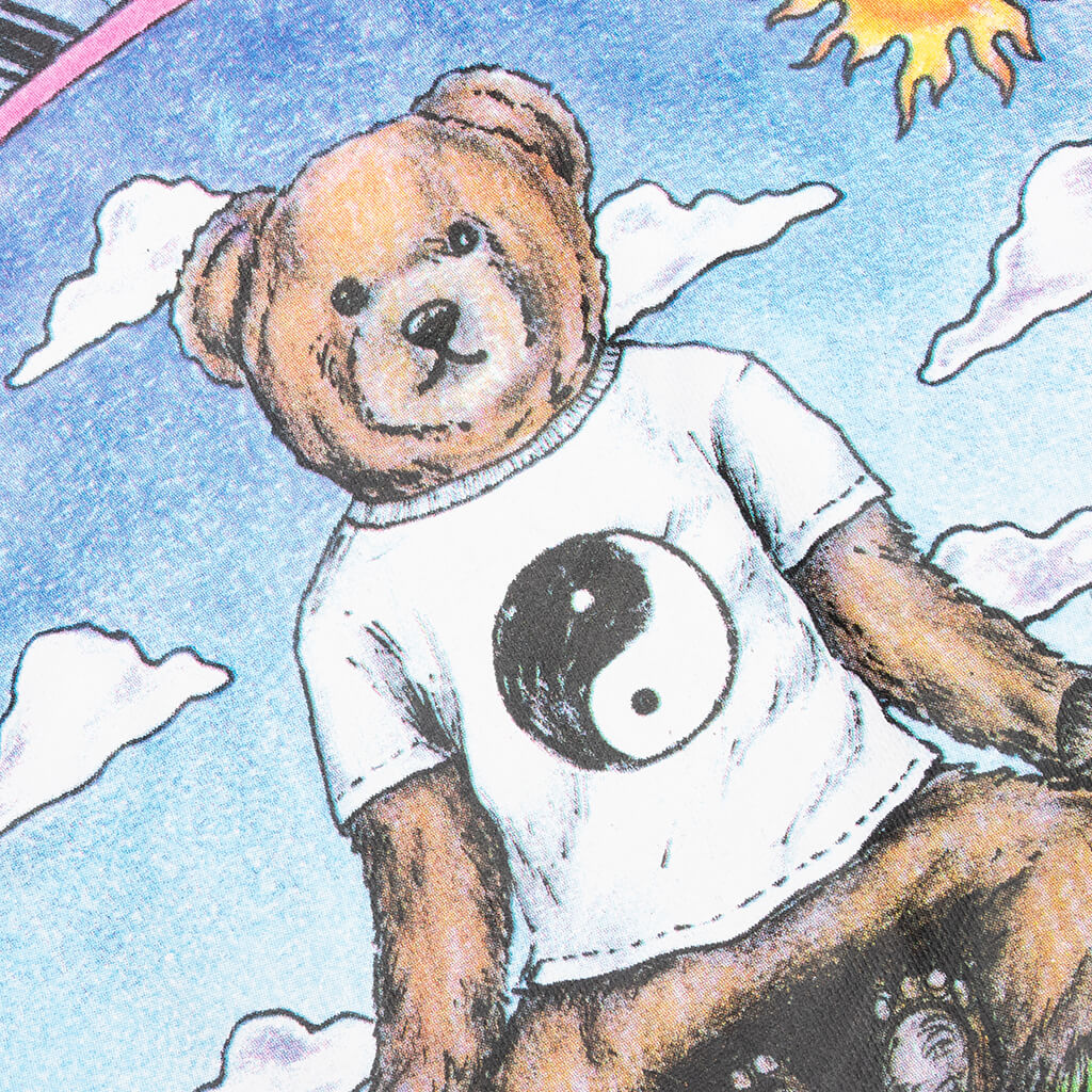 Namaste Bear Day and Night Crewneck Sweatshirt - Black