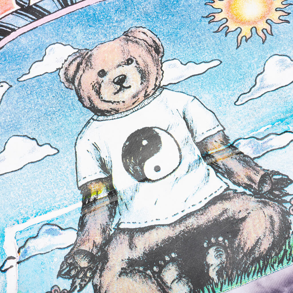 Namaste Bear Day and Night Hoodie - Lavender Lizard Tie-Dye