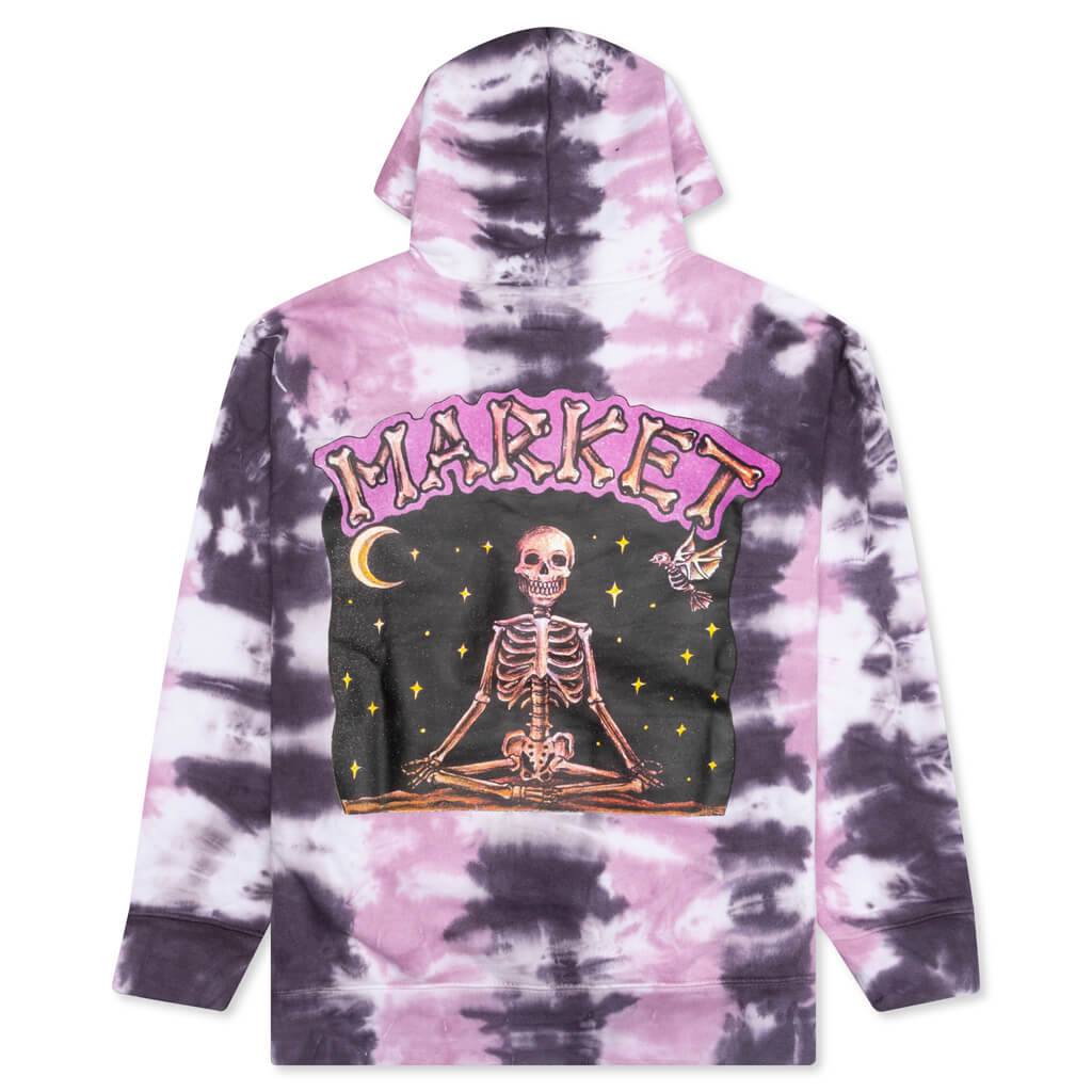 Namaste Bear Day and Night Hoodie - Lavender Lizard Tie-Dye