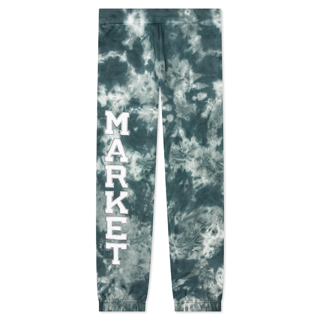 Tie-Dye Pocket Arc Reflective Sweatpants - Smoke Clouds Tie-Dye