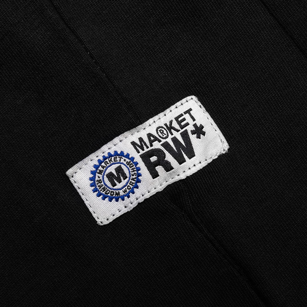 RW Reworked 6 Panel T-Shirt - Overdyed Black