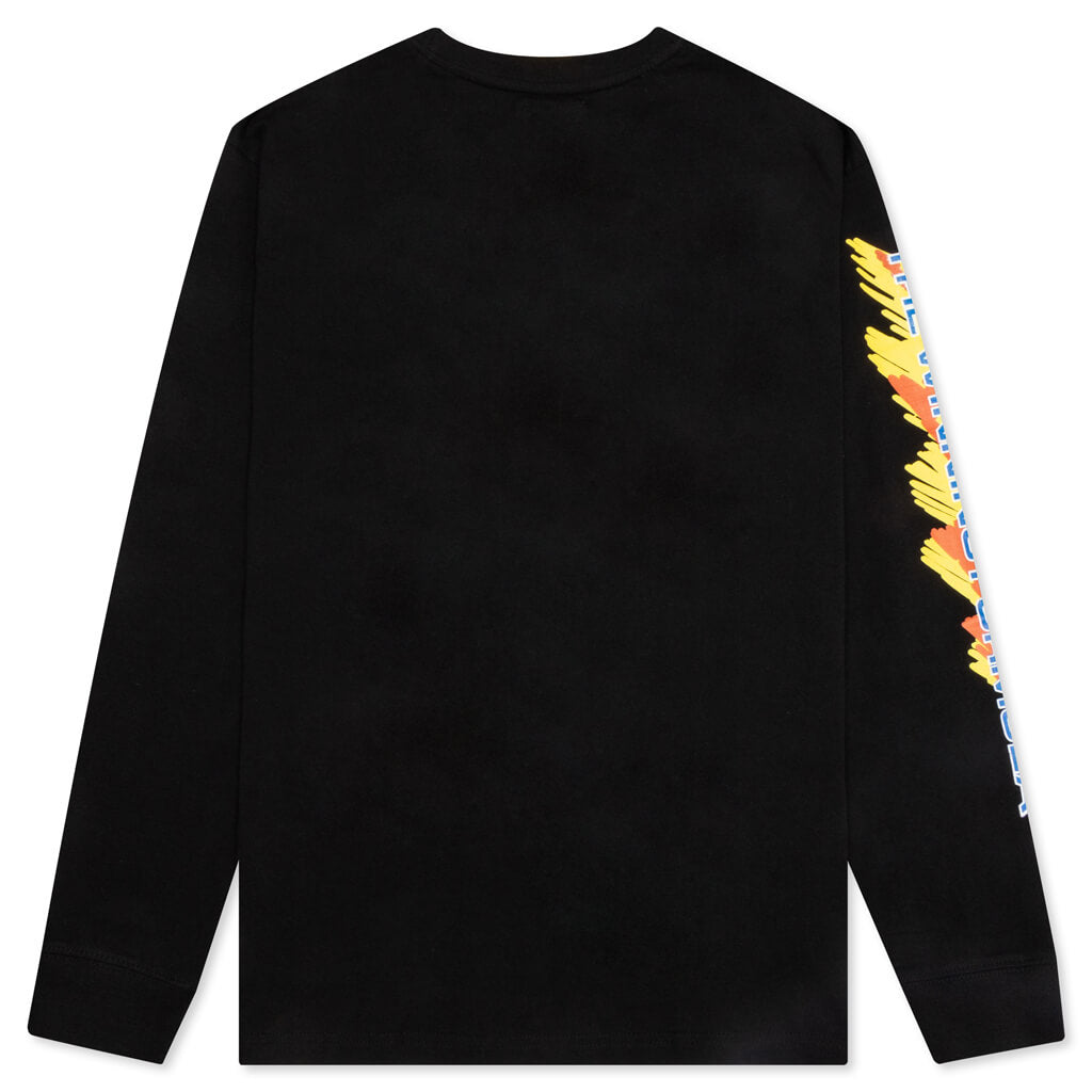 Racing Stripe L/S T-Shirt - Black