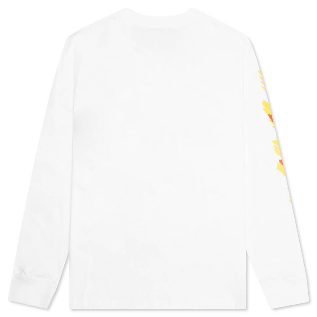 Racing Stripe L/S T-Shirt - White