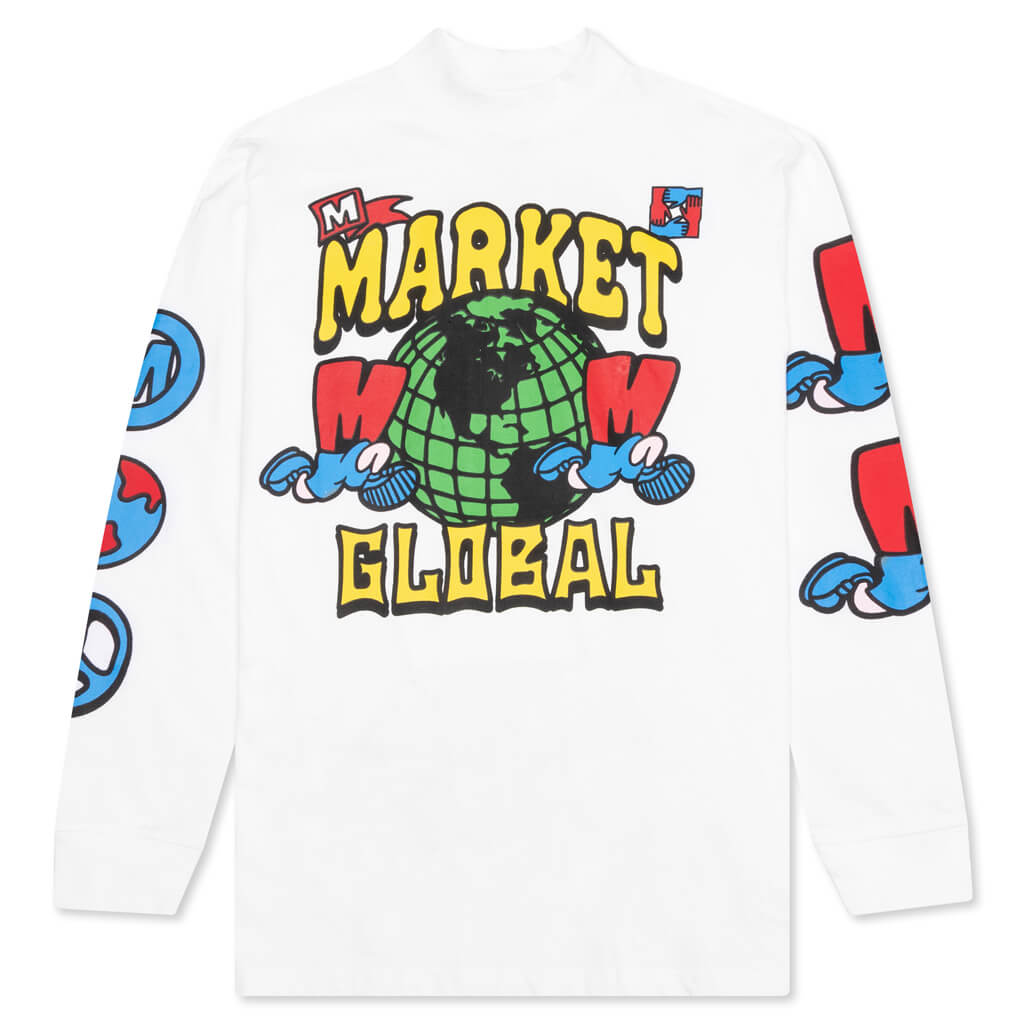 Runs The World Mock Neck Shirt - White