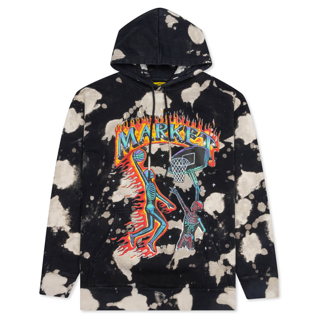 Skelly Digital Dunk Hoodie - Black Bleach Dye