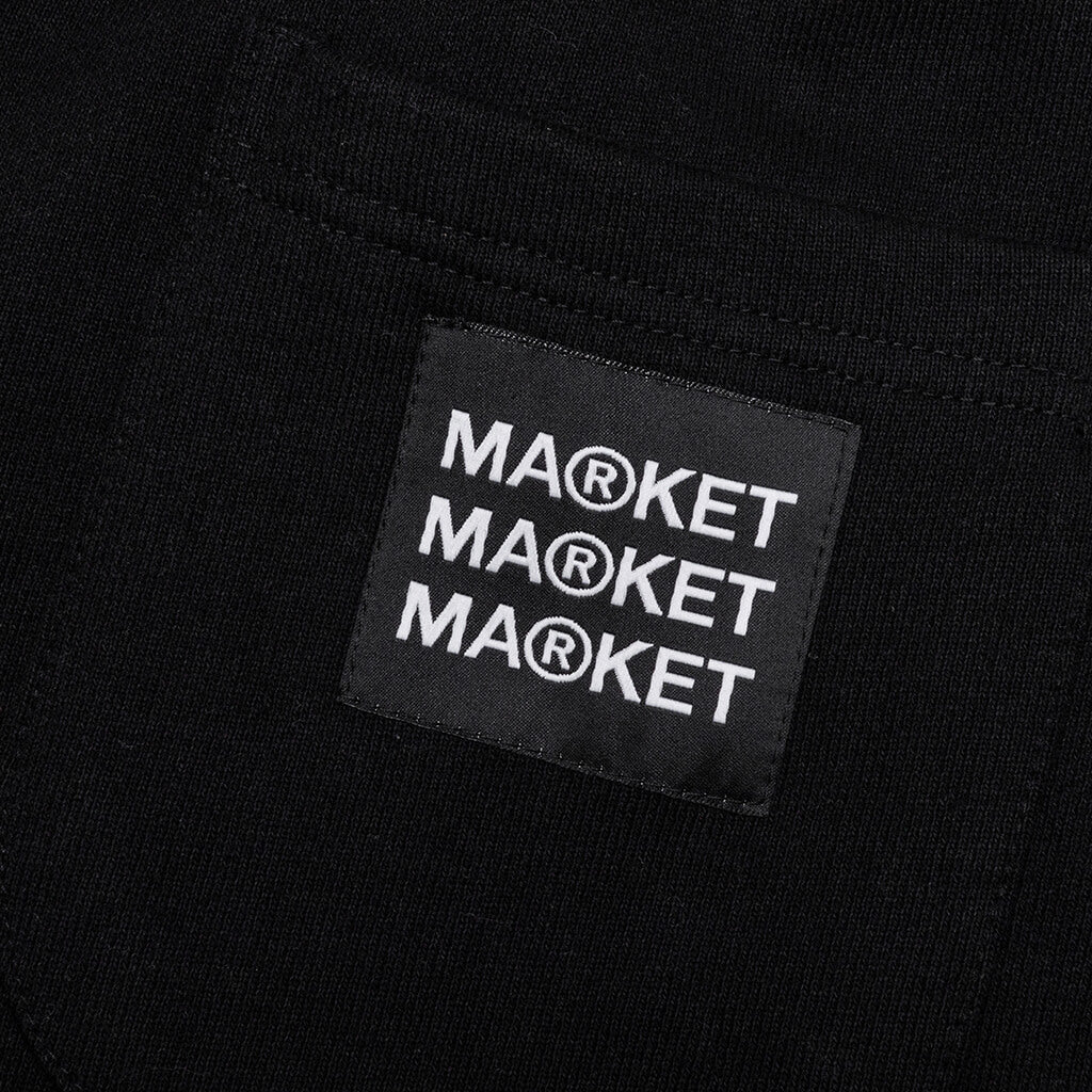 Smiley Good And Evil Sweatshorts - Black