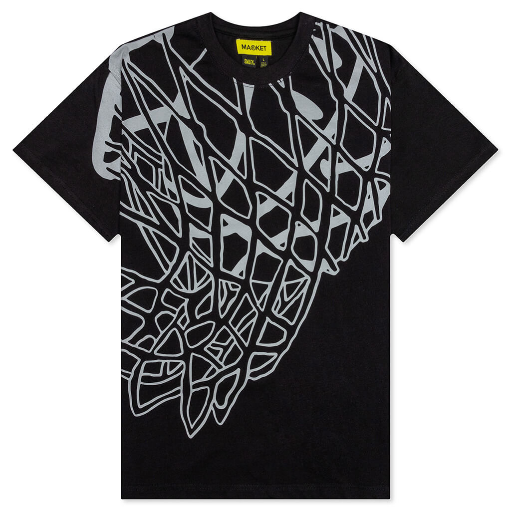 Smiley In the Net 3M T-Shirt - Black