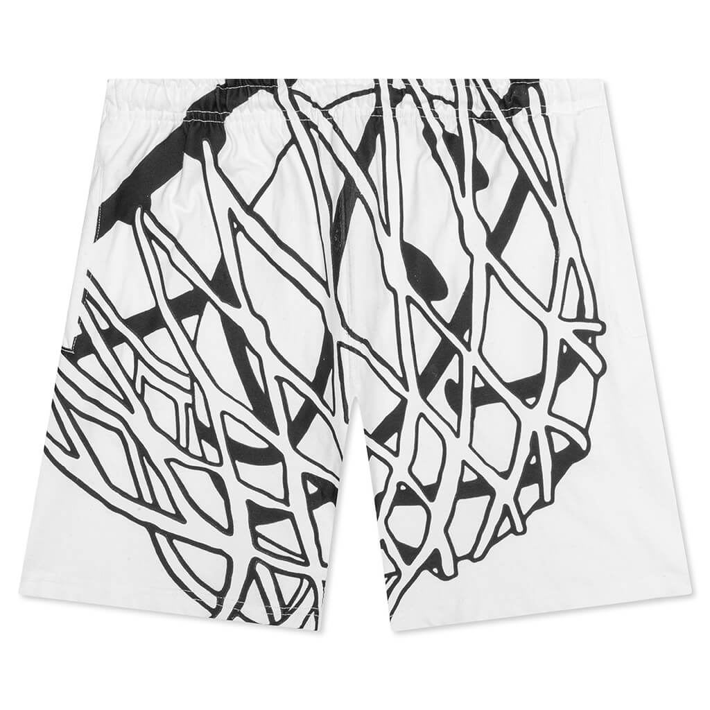 Smiley In the Net UV Shorts - White