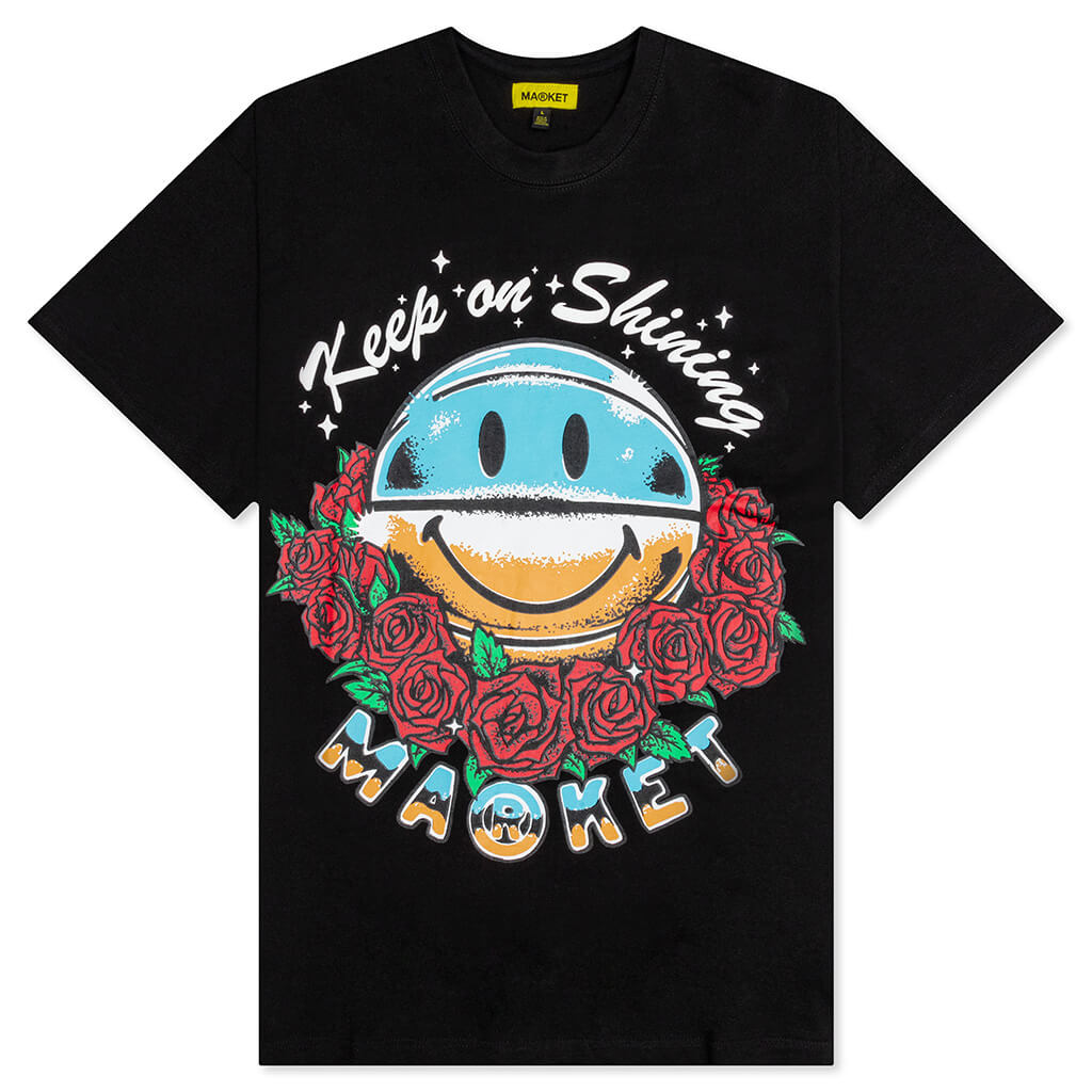 Smiley Keep on Shinning T-Shirt - Black