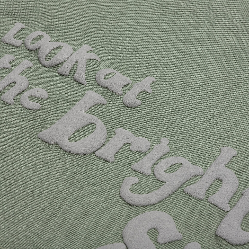 Smiley Look At The Bright Side Sweatshorts - Sage Green