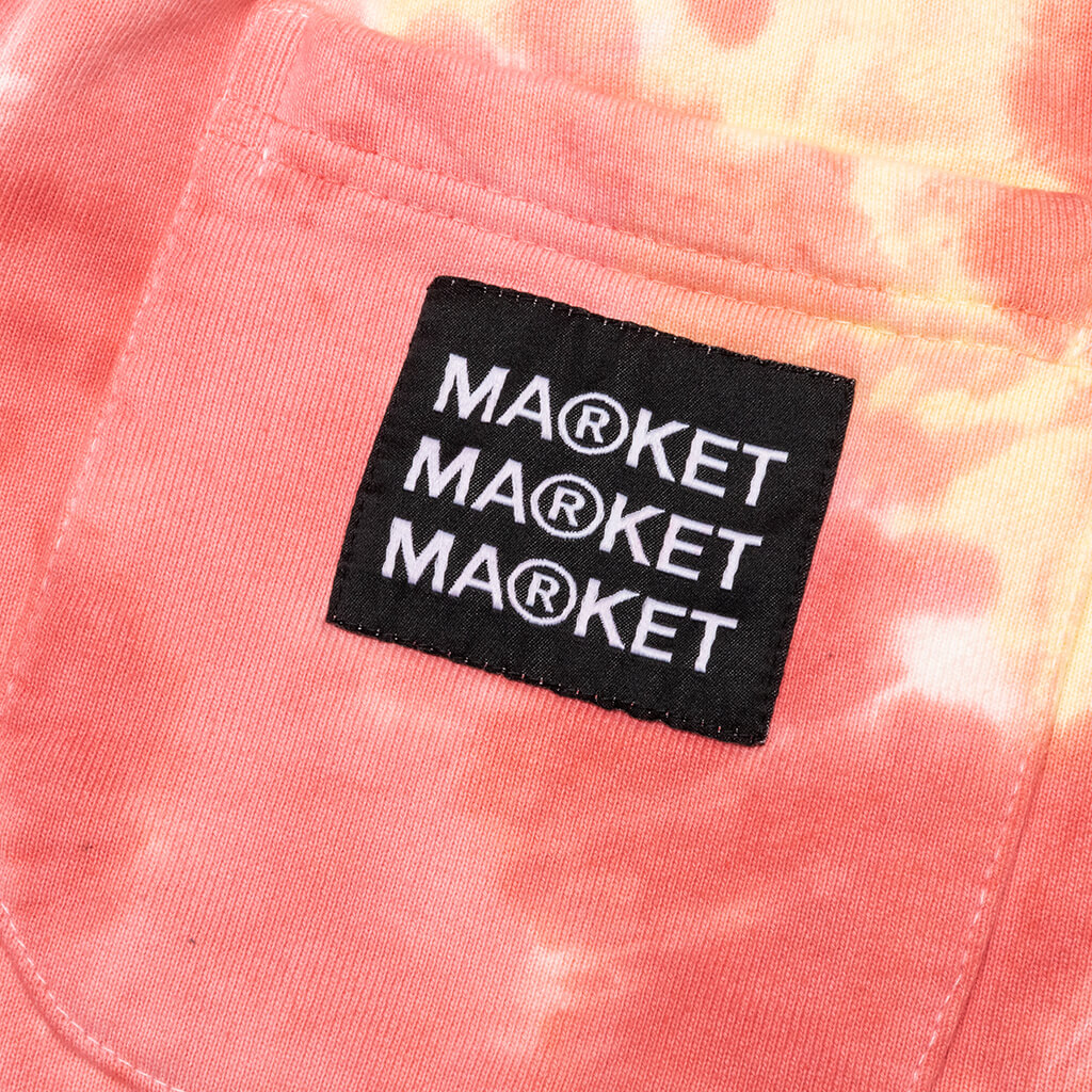 Smiley Look At The Bright Side Tie-Dye Sweatshorts -Pink