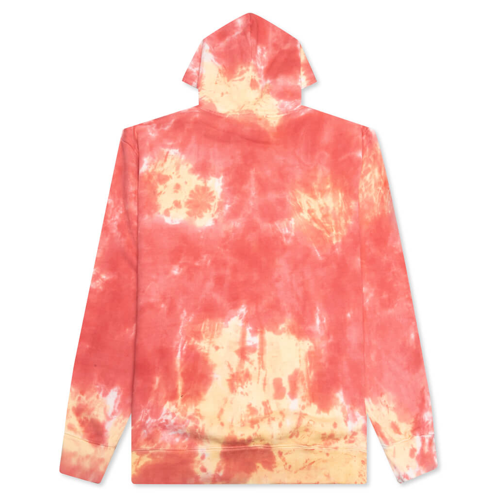 Smiley Look At The Bright Side Tie-Dye Hoodie - Pink