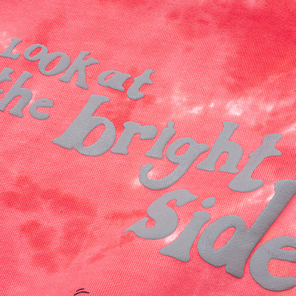 Smiley Look At The Bright Side Tie-Dye Sweatpants - Pink