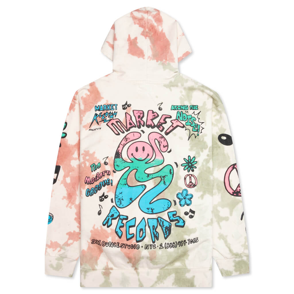 Smiley Records Angel Sigh Hoodie - Sand Tie-Dye