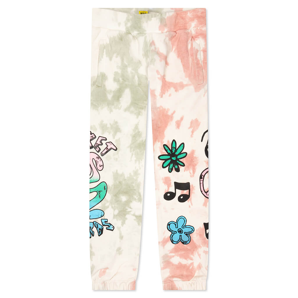 Smiley Records Angel Sigh Sweatpants - Sand Tie-Dye