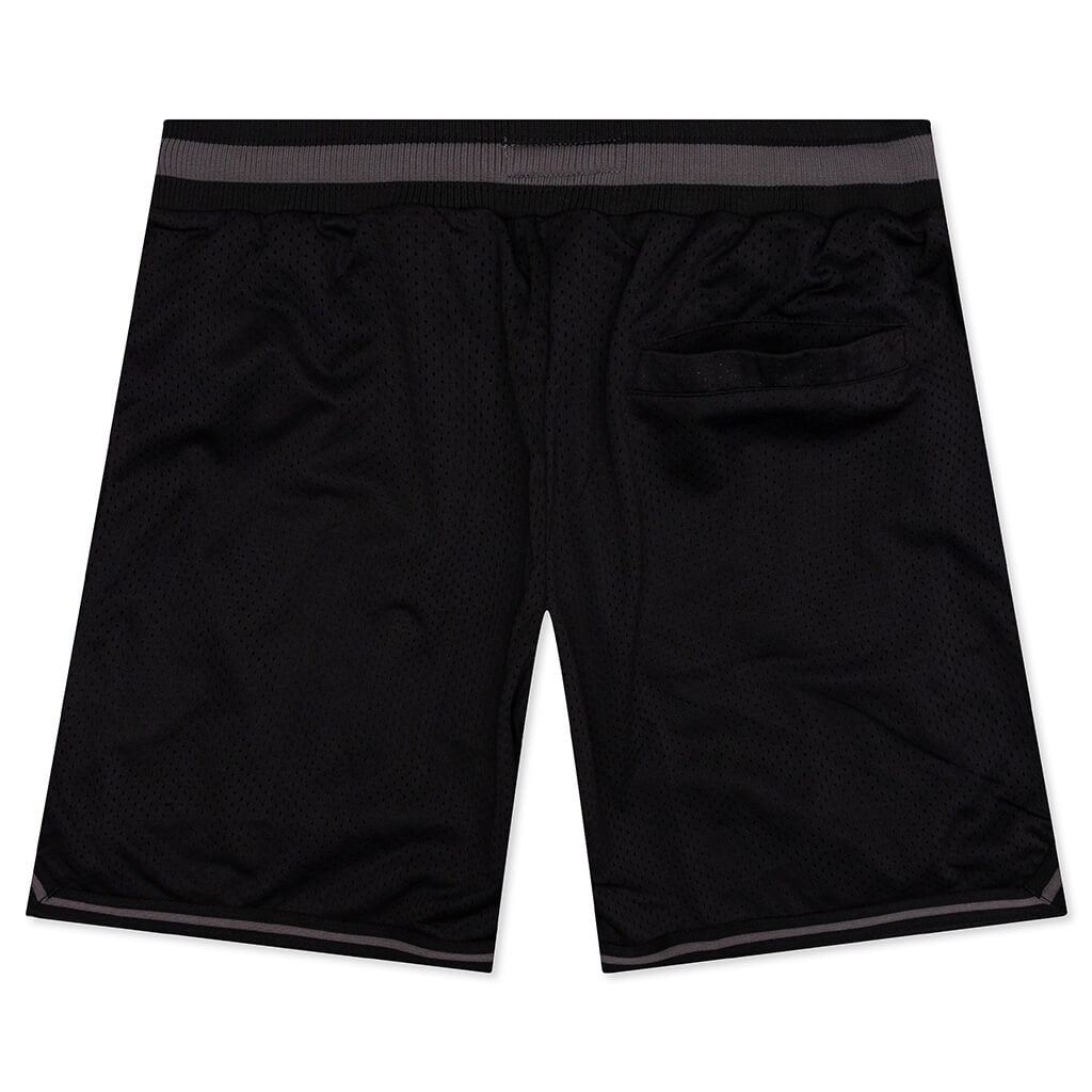 Smiley Shinning Mesh Shorts - Black
