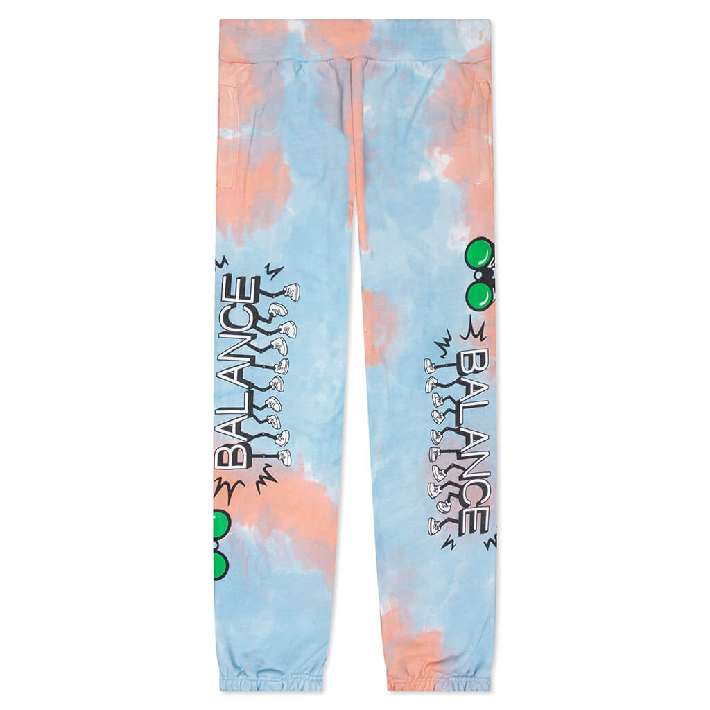 Work Life Balance Water Tie-Dye Sweatpants - Blue