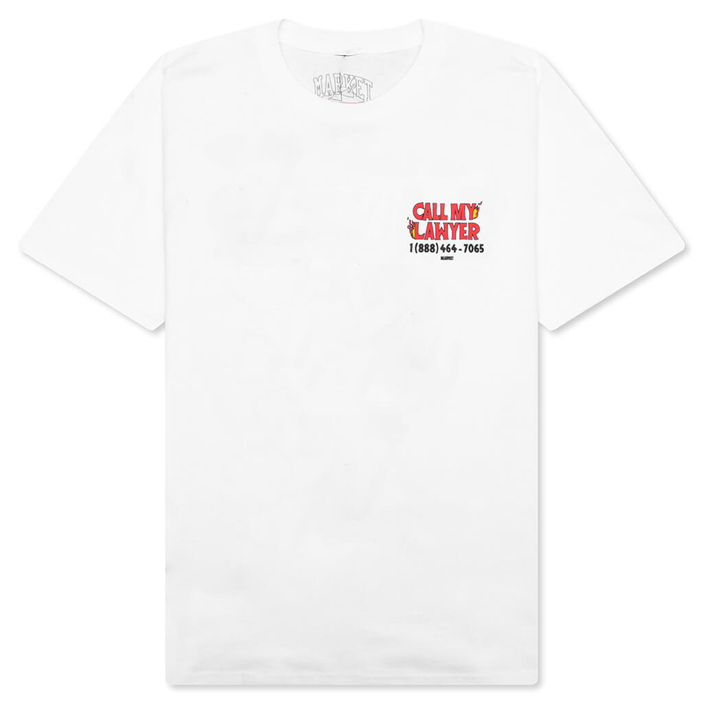 Market x Hot Stuff Call My Lawyer S/S T-Shirt - White