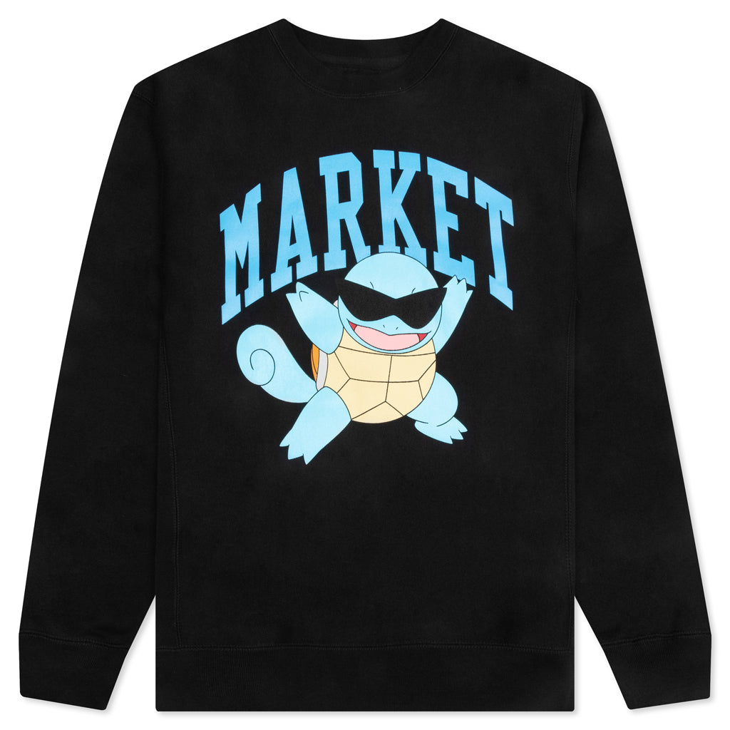 Market x Pokemon Squirtle Arc Chillin Crewneck Sweatshirt - Black