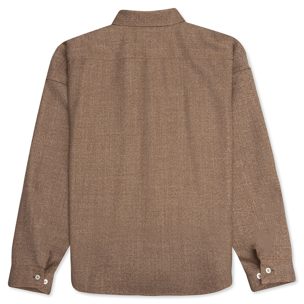 Woven Boxy Shirt - Raw Sienna