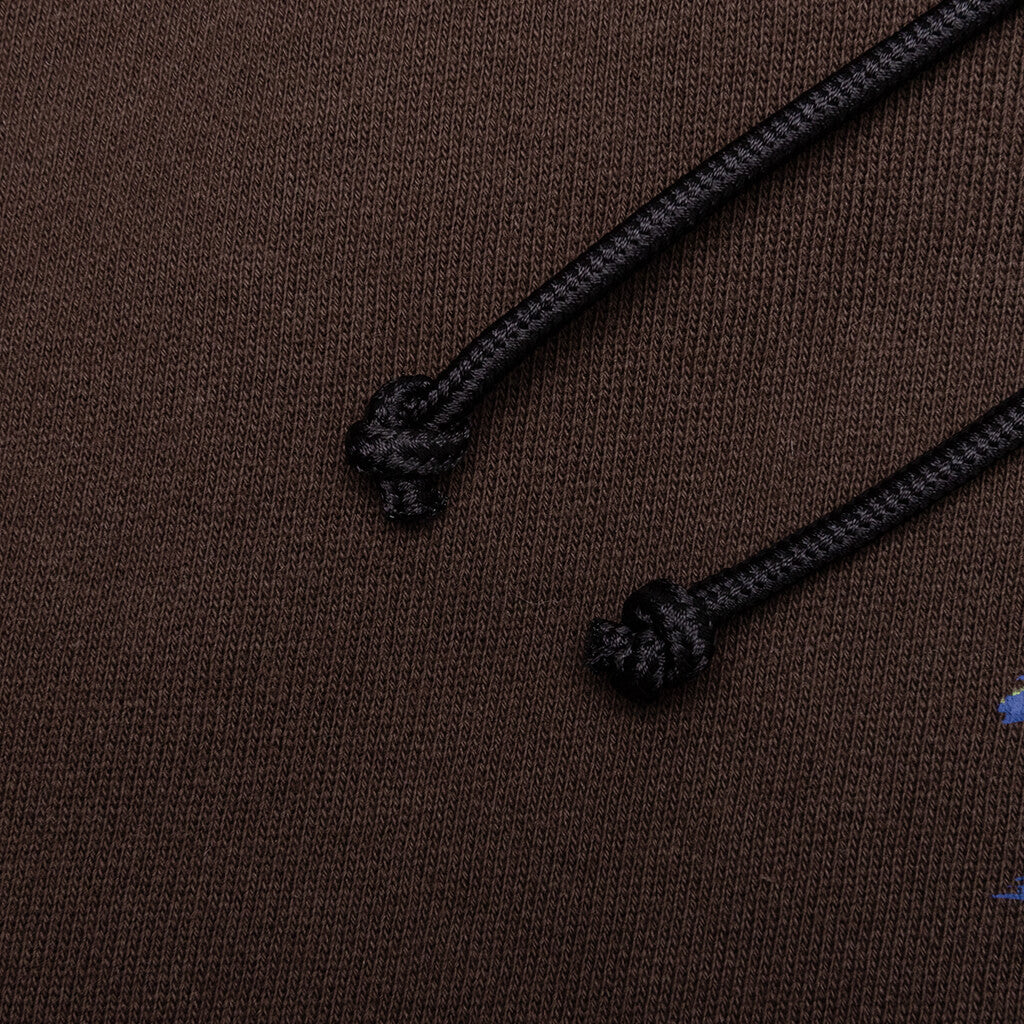 Long-Sleeved Hooded Sweatshirt - Cacao
