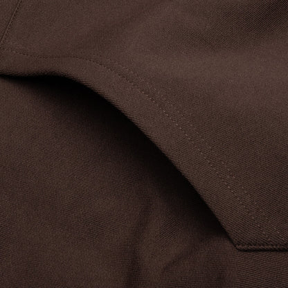 Long-Sleeved Hooded Sweatshirt - Cacao
