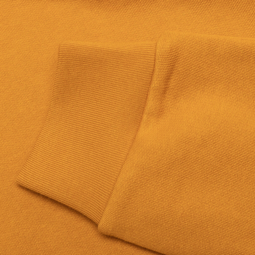 Cutoff Logo Brushed Sweatshirt - Sun Orange