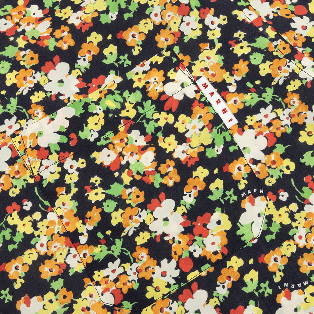 Flower Shirt - Black Floral Shorts