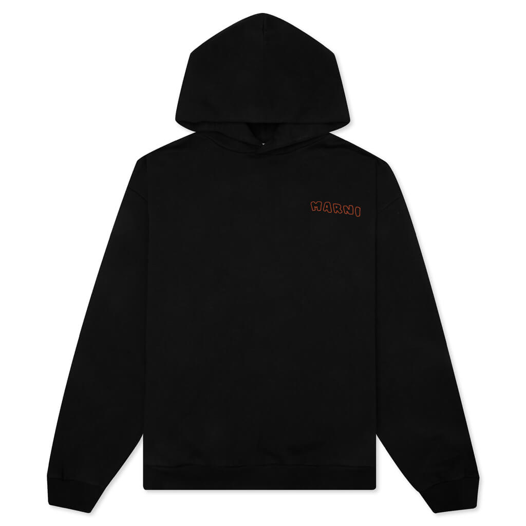 Oversize Hooded Sweatshirt - Black