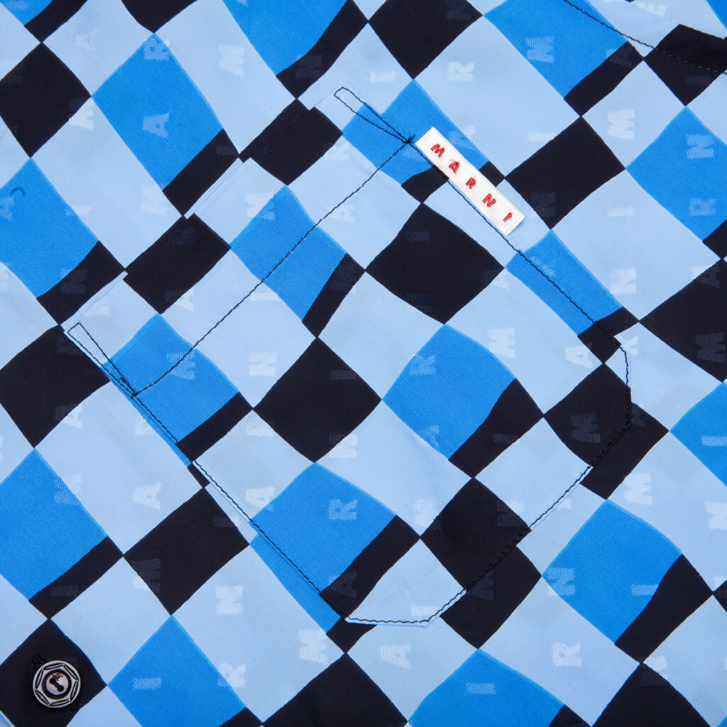 Viscosa Woven Bowling Shirt - Powder Blue