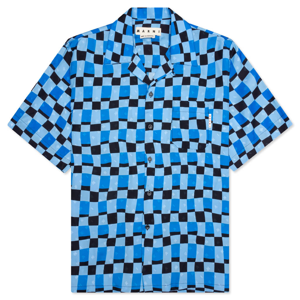 Viscosa Woven Bowling Shirt - Powder Blue